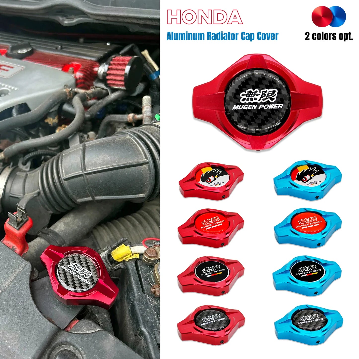 Aluminum Radiator Cap Cover for Hondas and Acura